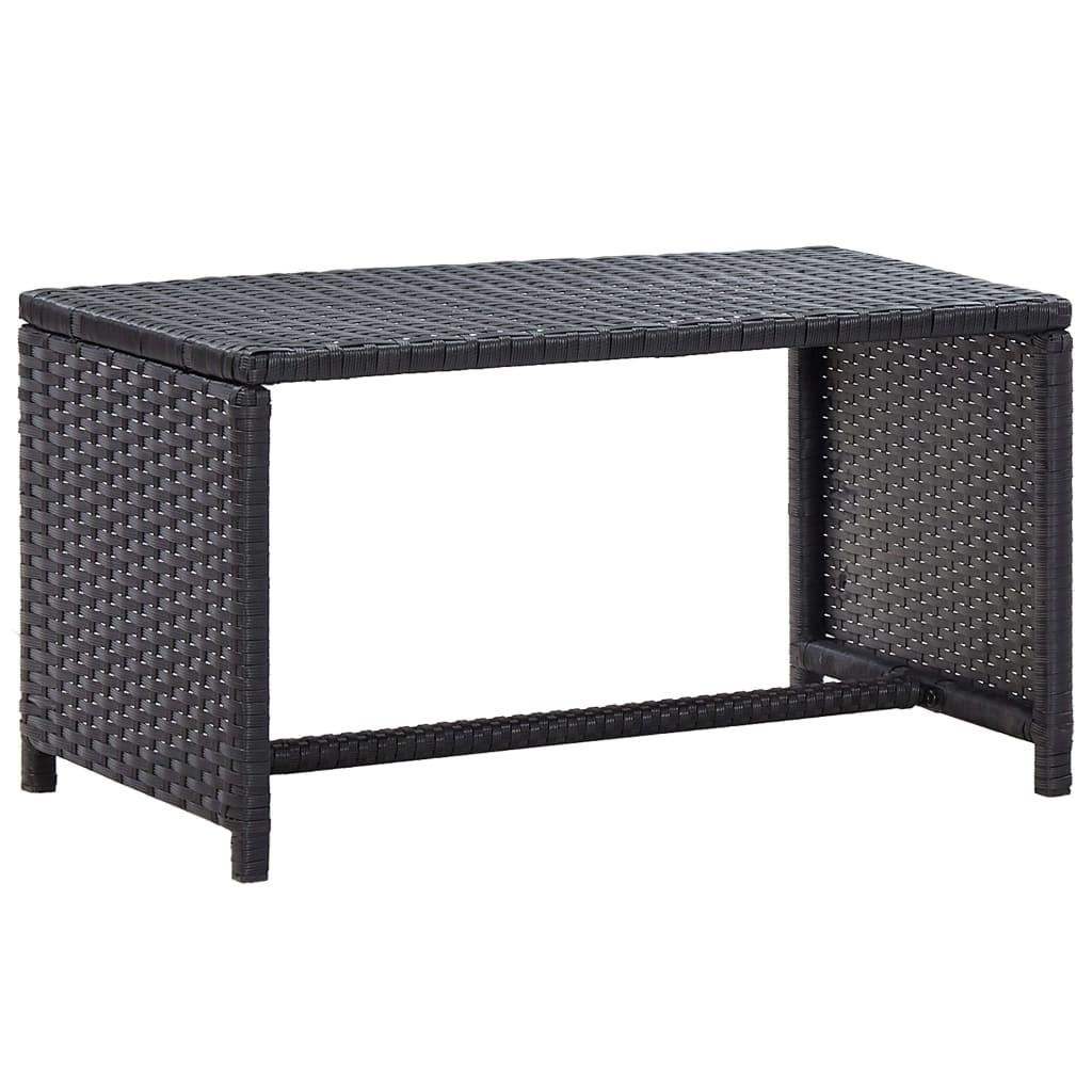 Sofabord 70x40x38 cm polyrattan sort