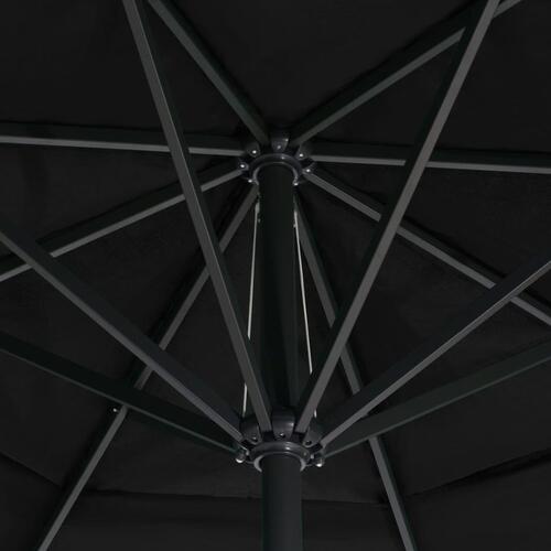 Udendørs parasol med aluminiumsstang 500 cm sort