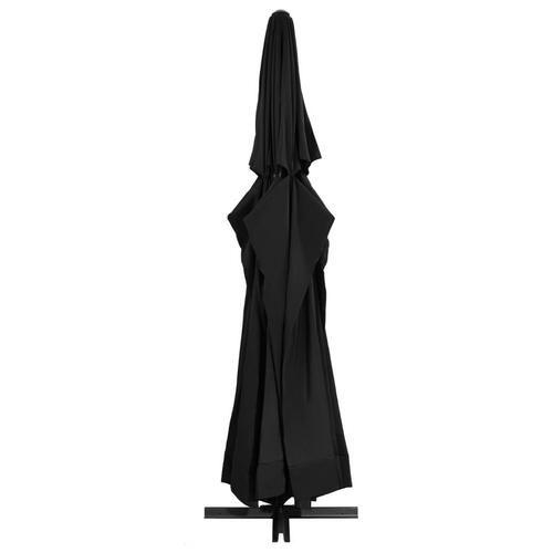 Udendørs parasol med aluminiumsstang 500 cm sort
