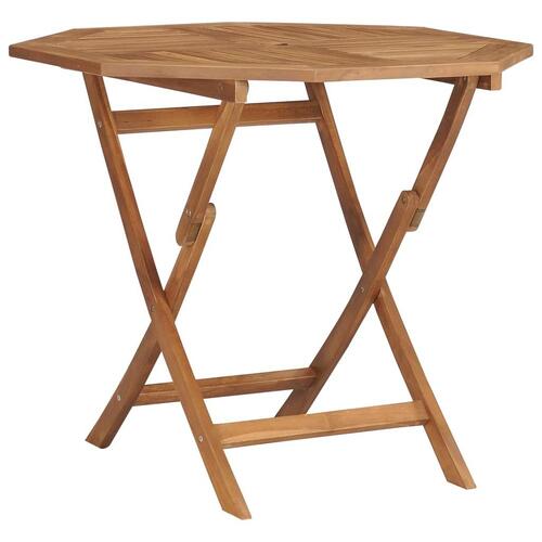 Foldbart havebord 85x85x76 cm massivt teaktræ