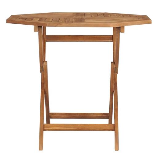 Foldbart havebord 85x85x76 cm massivt teaktræ
