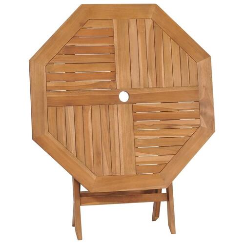 Foldbart havebord 85x85x76 cm massivt teaktræ