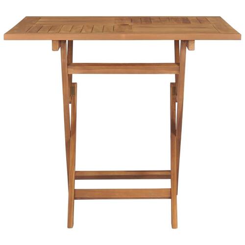 Foldbart havebord 85x85x76 cm massivt teaktræ