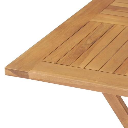 Foldbart havebord 85x85x76 cm massivt teaktræ
