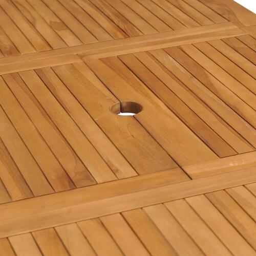 Udvideligt havebord (110-160)x80x75 cm massivt teaktræ