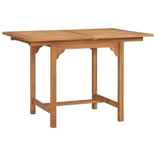 Udvideligt havebord (110-160)x80x75 cm massivt teaktræ