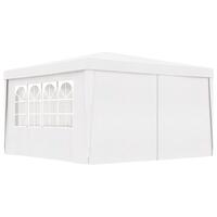 Festtelt med sidevægge 4x4 m 90 g/m² hvid