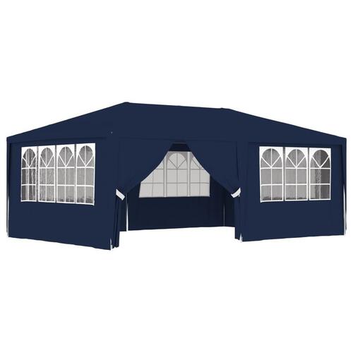 Festtelt med sidevægge 4x6 m 90 g/m² blå