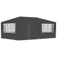 Festtelt med sidevægge 4x6 m 90 g/m² antracitgrå
