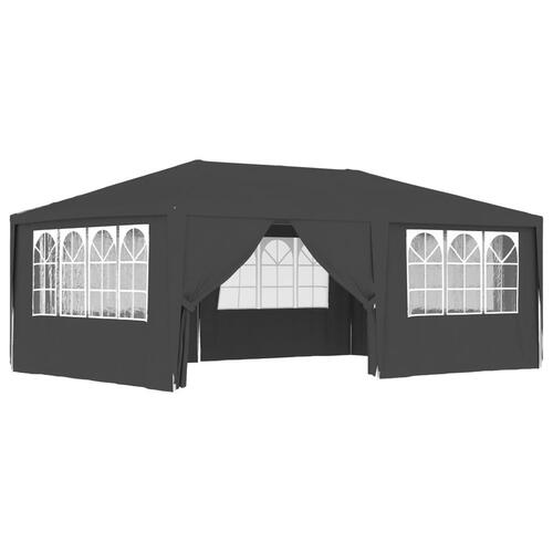 Festtelt med sidevægge 4x6 m 90 g/m² antracitgrå