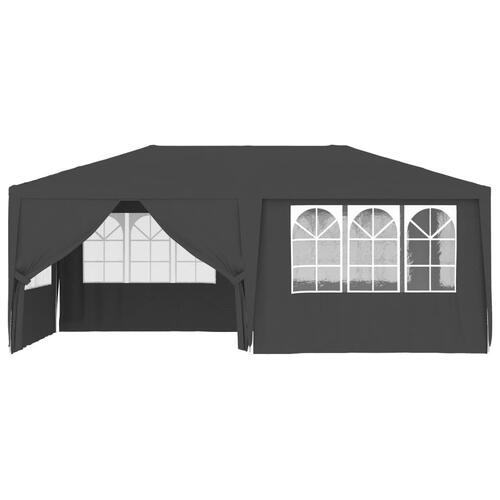 Festtelt med sidevægge 4x6 m 90 g/m² antracitgrå