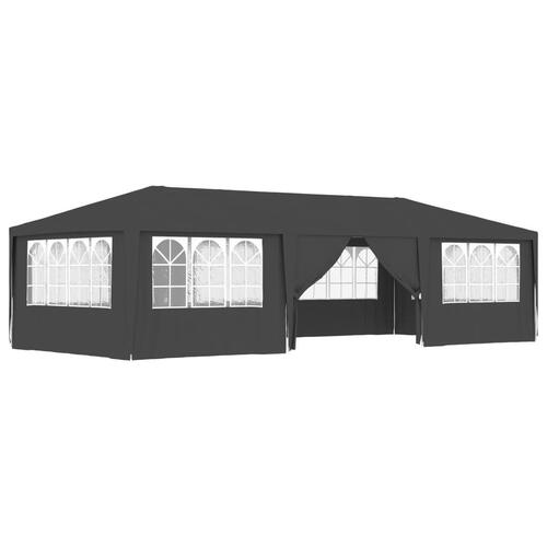 Festtelt med sidevægge 4x9 m 90 g/m² antracitgrå