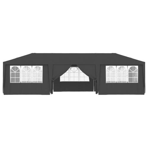 Festtelt med sidevægge 4x9 m 90 g/m² antracitgrå