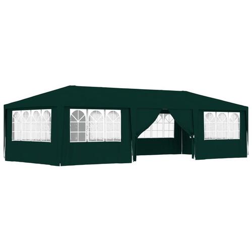 Festtelt med sidevægge 4x9 m 90 g/m² grøn