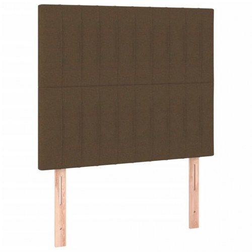 Kontinentalseng med madras 100×200 cm - stof, mørkebrun