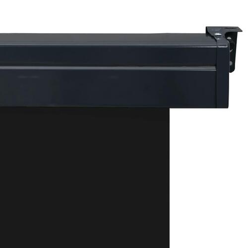 Sidemarkise til altan 65x250 cm sort