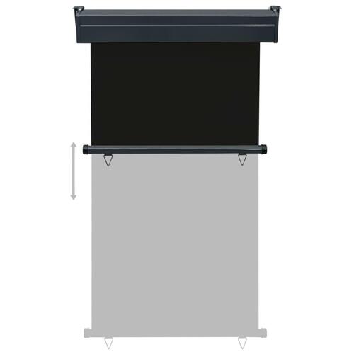 Sidemarkise til altan 105x250 cm sort