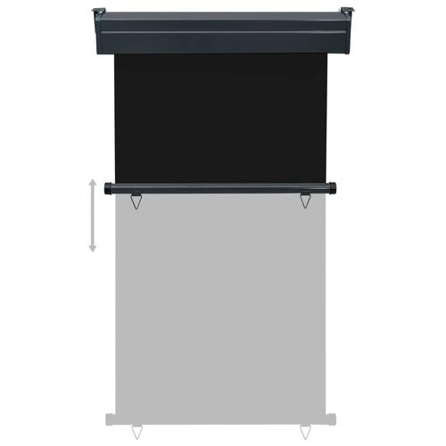 Sidemarkise til altan 105x250 cm sort