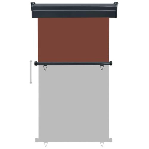 Sidemarkise til altan 105x250 cm brun