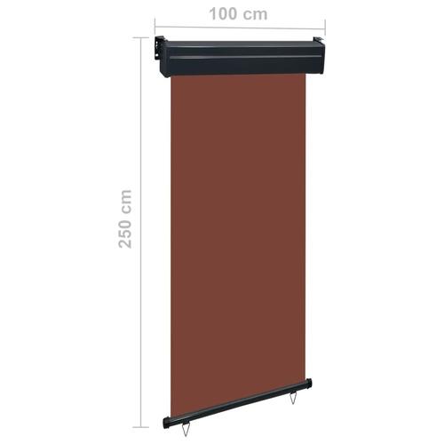 Sidemarkise til altan 105x250 cm brun
