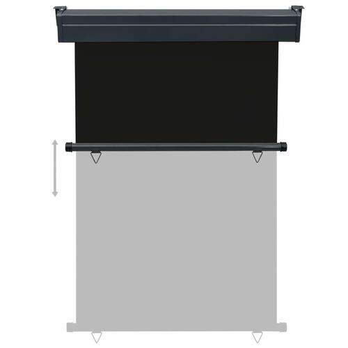 Sidemarkise til altan 120x250 cm sort
