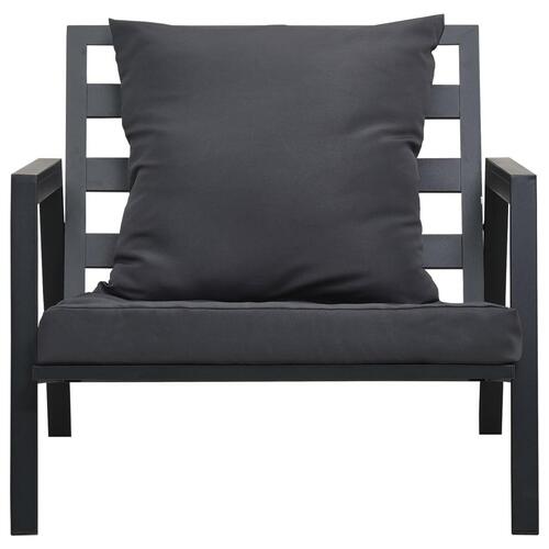 Havesofa med hynder aluminium mørkegrå