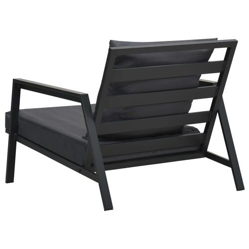 Havesofa med hynder aluminium mørkegrå