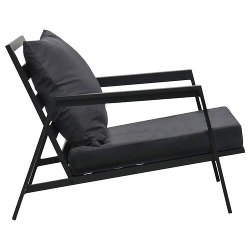 Havesofa med hynder aluminium mørkegrå