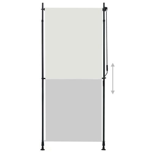 Udendørs rullegardin 100x270 cm cremefarvet