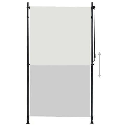 Udendørs rullegardin 120x270 cm cremefarvet