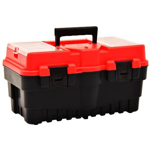 Værktøjskasse 462x256x242 mm plastik rød