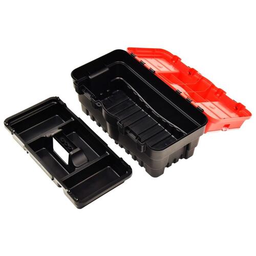 Værktøjskasse 462x256x242 mm plastik rød