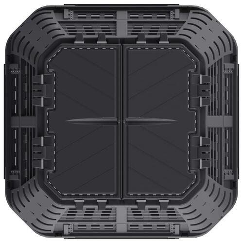 Kompostbeholder 93,3x93,3x80 cm 480 l sort