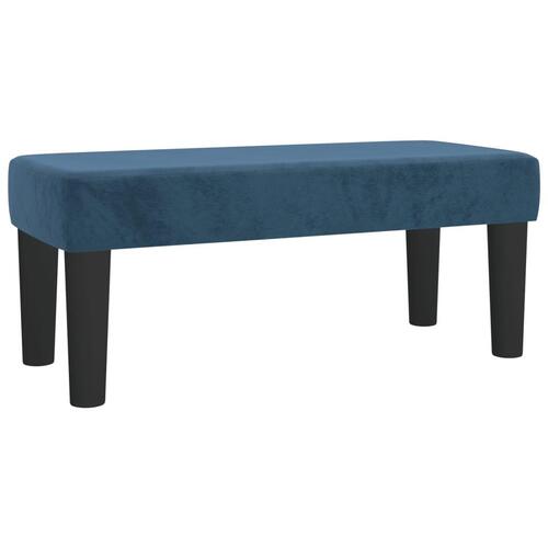 Kontinentalseng med madras 90x190 cm fløjl mørkeblå
