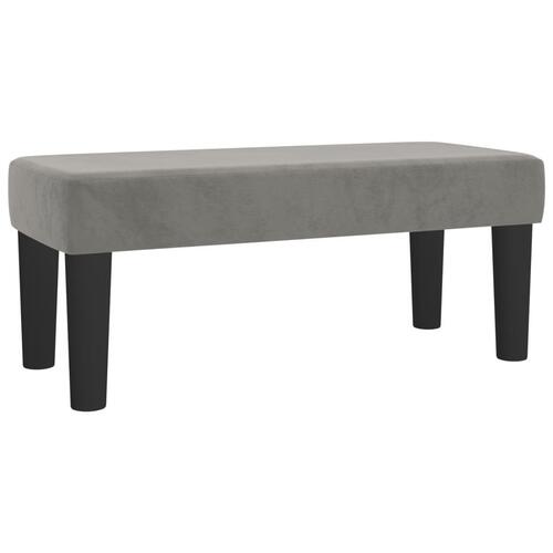Kontinentalseng med madras 100x200 cmfløjl lysegrå