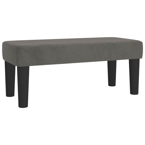 Kontinentalseng med madras 90x190 cm fløjl mørkegrå