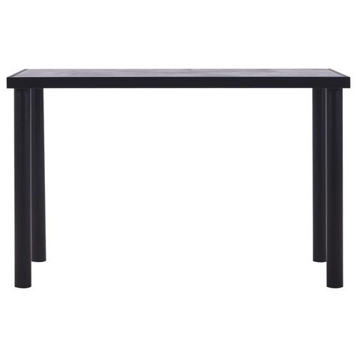 Spisebord 120 x 60 x 75 cm MDF sort og betongrå