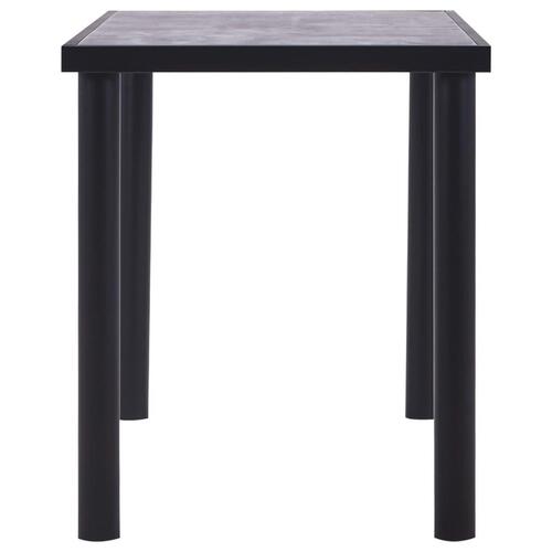 Spisebord 120 x 60 x 75 cm MDF sort og betongrå