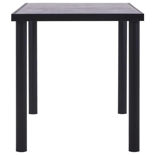 Spisebord 140x70x75 cm MDF sort og betongrå