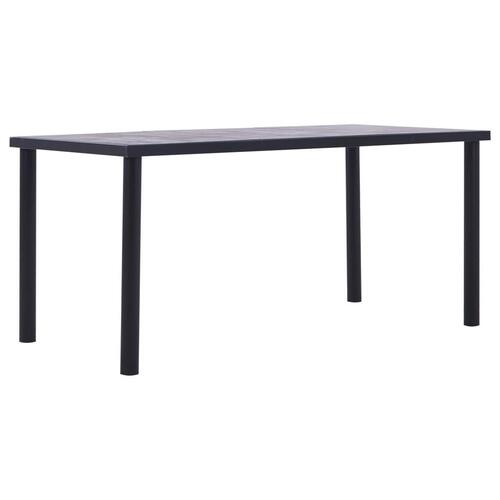 Spisebord 160x80x75 cm MDF sort og betongrå