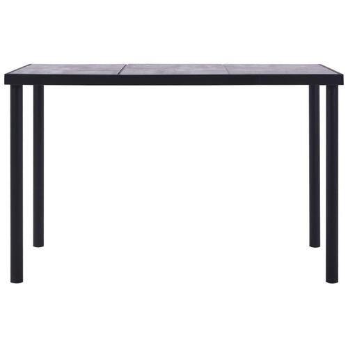 Spisebord 160x80x75 cm MDF sort og betongrå