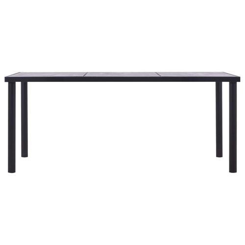 Spisebord 180x90x75 cm MDF sort og betongrå