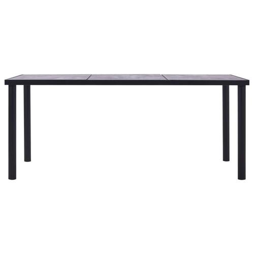 Spisebord 200x100x75 cm MDF sort og betongrå
