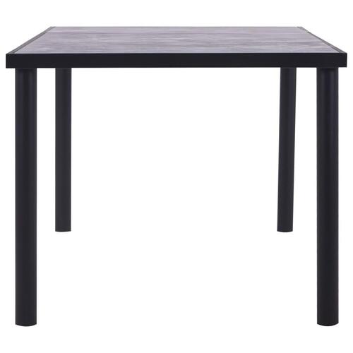 Spisebord 200x100x75 cm MDF sort og betongrå