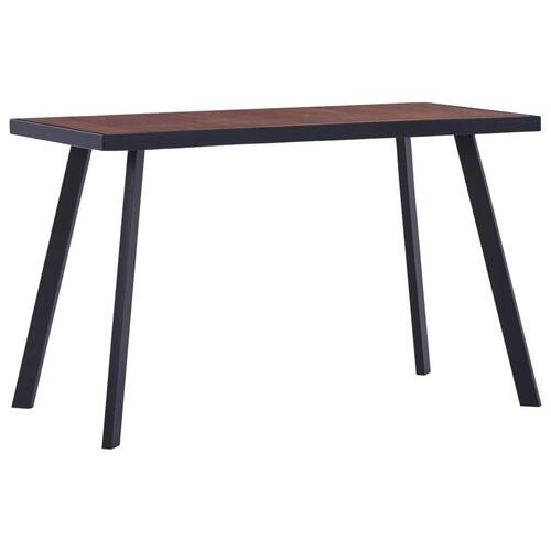 Spisebord 120x60x75 cm MDF sort og mørk træfarve