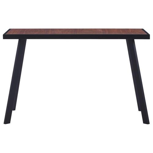 Spisebord 120x60x75 cm MDF sort og mørk træfarve