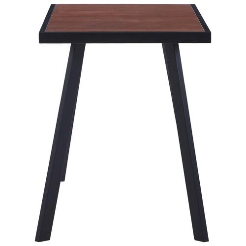 Spisebord 120x60x75 cm MDF sort og mørk træfarve