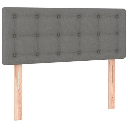 Kontinentalseng med madras 80x200 cm stof mørkegrå
