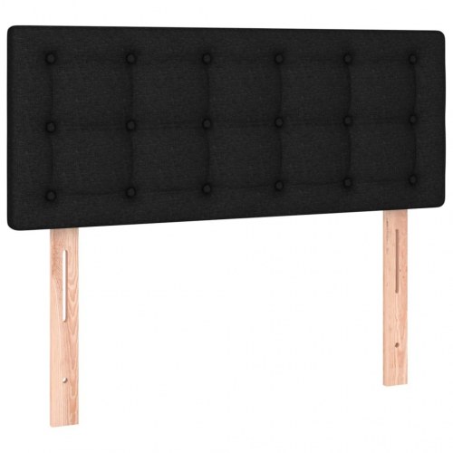 Kontinentalseng med madras 80×200 cm - stof, sort