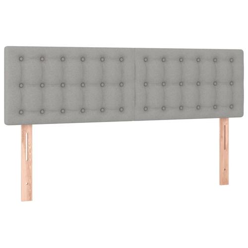 Kontinentalseng med madras 140x190 cm stof lysegrå